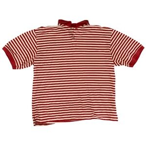Callaway Red and White Striped Polo Shirt